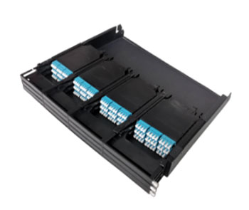 High Density 19'' 1U Sliding Fiber Optic Patch Panel